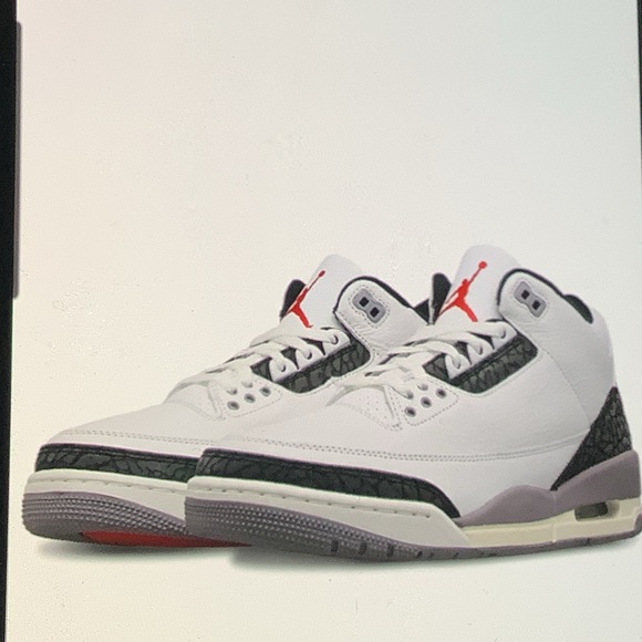 AIR JORDAN 3 RETRO CEMENT GREY NWT OG All size 7y-8.5w - Picture 3 of 11